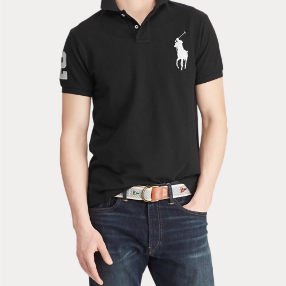 Ralph Lauren Blue Label Big Pony XL Black Polo